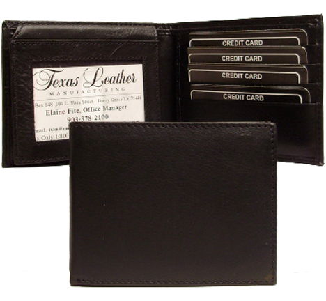 0188BK - HG Wallet, 2-F dress, RFID blocking, cc slots, ID slot, currency pocket