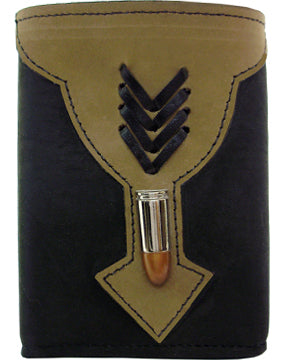 0219138B - Wallet -Tri-fold, overlay with lacing, bullet concho