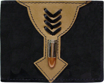 0254138B - Wallet - Bi-fold, overlay with lacing, bullet concho