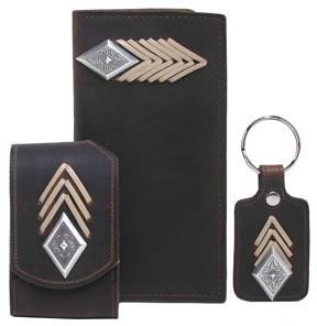 F2189035S - Flip phone cell case - Pullup, lacing, diamond concho, clip on back (Matching 0331035S, 8156035S) - Copper Kettle