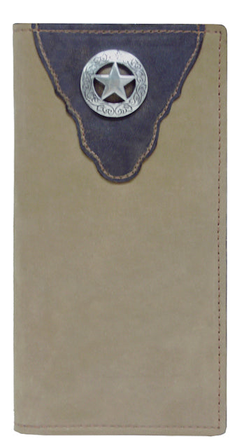 P0369050T - Wallet - 1 overlay with a silver star inside circle concho