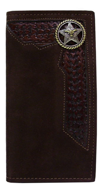 P0380042C - Wallet - Longhorn on engraved star