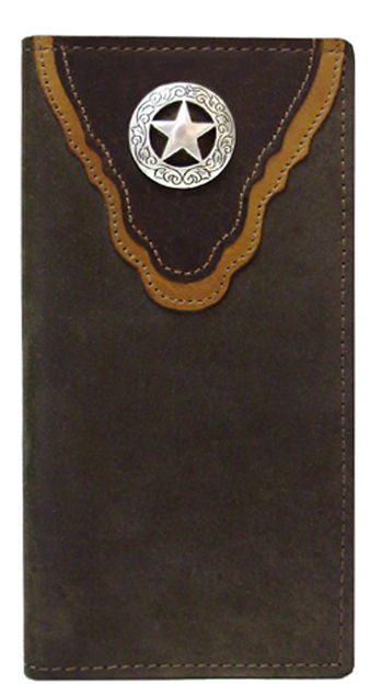 P0396050C - Wallet - 2 overlays with Silver star inside engraved silver circle