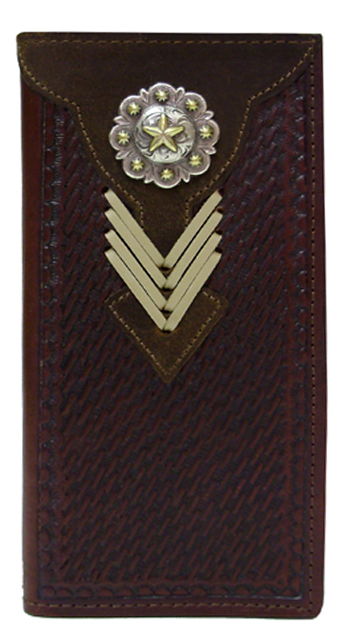 P0430010C - Wallet - Gold star on a 2 tone berry