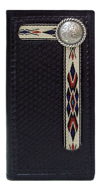 E0431072B - Wallet -Southwest ribbon and rope edged floral concho