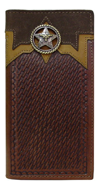 E0433042C - Wallet - Longhorn on star in a rope edged ring