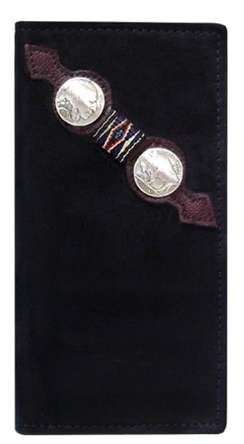 P0468106B - Wallet - Indian head & buffalo nickels conchos with a ribbon