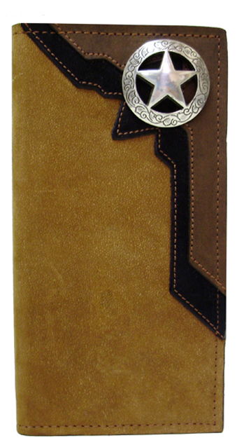 P0497050T - Wallet- 2 overlays with silver star concho