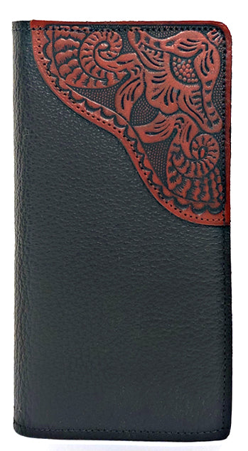 E0619000B - Custom Made in the USA - Tall Leather Wallet