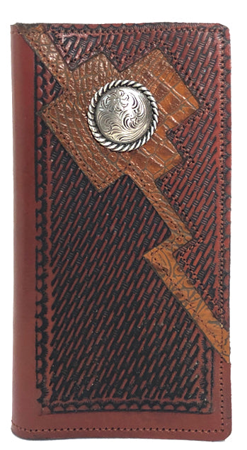 E0678072C - Custom Made in USA - Tall Leather Wallet