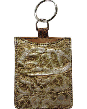 0819SG - Keychain - Genuine Italian leather credit card pocket with key ring