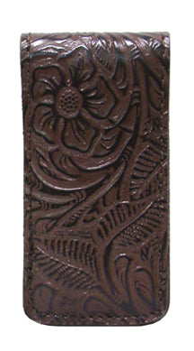 0847C - Money clip - Western Floral Embossed