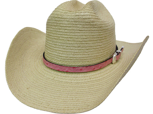 1010PP - Hat band - Pink ostrich print