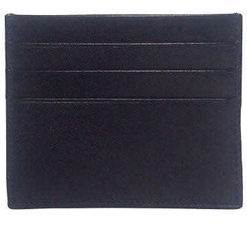 10254BK - LEATHER CREDIT CARD WALLET<br />6 CC Slots and Center Pocket