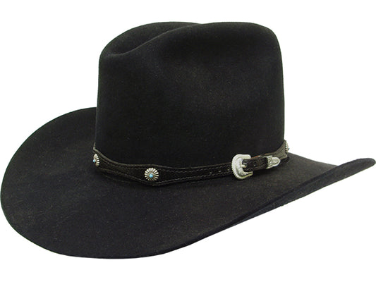 1036285B - Hat Band - Southwest concho on  scalloped edged leather