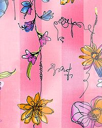 200034PK - 13 x 60<br />  Scarf - Watercolor flower print- Pink Code A