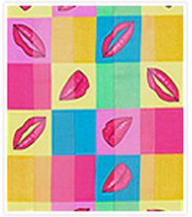 200045ML - 13 X 60<br />Scarf - Lips - Muli<br /> Code A