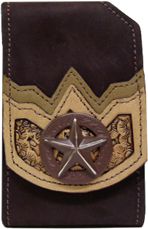 F2127164C - Flip phone cell case - Rustic star concho, clip on back