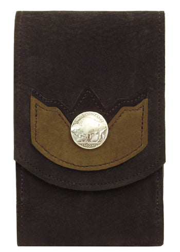 V2232106B - Smart phone case - 2 overlays w/a buffalo coin concho, back clip