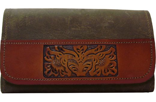 H2237S - Smart phone case - Horizontal, embossed foliage, clip on back