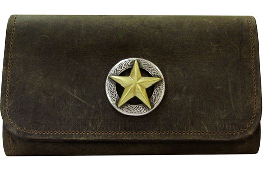 H2269055S - Smart phone case - Raised gold star on antique silver circle, clip on back