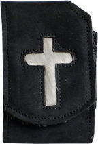 F2283B - Flip phone cell case - Cut out white cross, clip on back