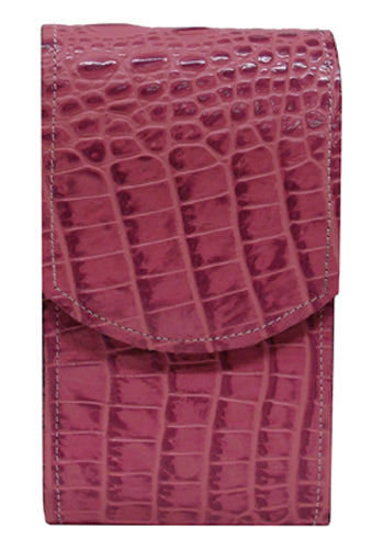 X2881000PP - XL Smart phone case - Genuine Italian leather, clip on back - Pink