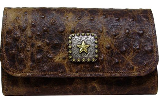 H2889242RU - Smart phone case - Horizontal, Genuine Italian leather, gold star on square concho, clip on back