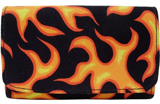 H2900000F - Smart phone case - Orange and yellow flames, clip on back