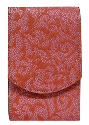 V2907000PP - Smart phone case - Genuine Italian leather, clip on back - Turq.