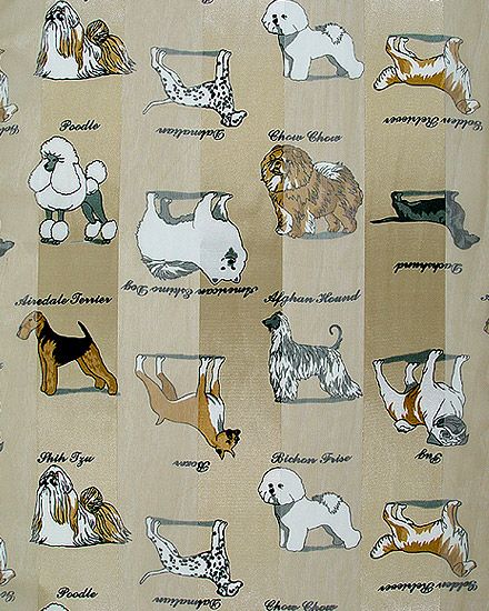 500059TN - 13 x 60 <br /> SCARF - DOGS ON SOLID PRINT - TAN  code A