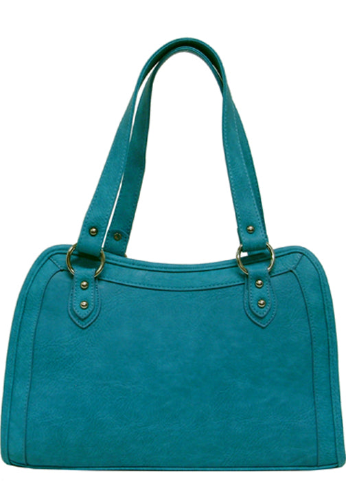 500202TQ - 14 x 8.5 x 3.5<br />Solid, zipper comp with 3 pockets, back zipper vert concealed and open pockets, feet