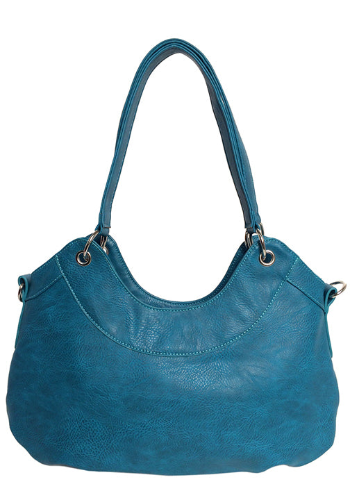 500203TL - 18 x 9 x 4<br />Zipper comp w/3 pockets, gathered across bottom, back zipper vert concealed & open pocket, detachable strap