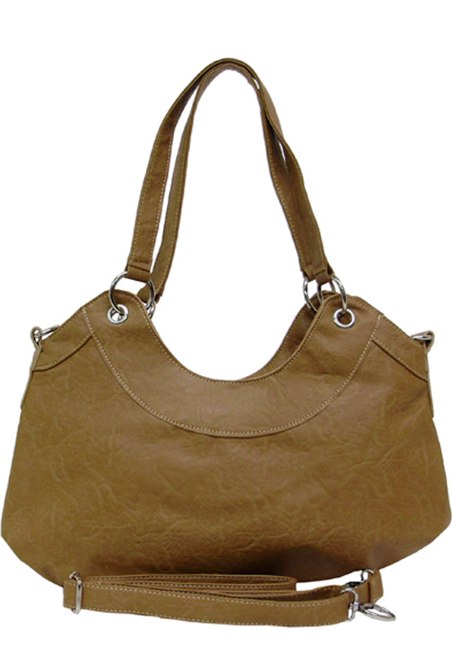 500203TN - 18 x 9 x 4<br />Solid, zipper comp w/3 pockets, gathered across bottom, back open pocket, VERT zipper, detachable strap