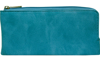 W500406TQ - 9 x 4 x .25<br />Minimal Wallet - Zip Top to Side. Inside: 4 Card Slots on Full Length Side Pocket. Inside Zip Pocket.