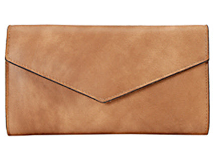 .500480LBR - 7.5 x 4.25 x 1<br />Fashion Wallet - Envelope Style. Inside: Center Zip Pkt Inside Zip-around Section. Inside Front & Bk: CC Pks