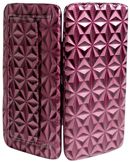 W500577PU - 7.5 x 4.5 x .75<br /> Pyramid Design,cc slots, ckbook, pocket on back - Purple