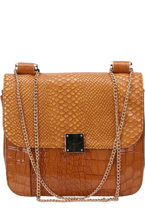 500657CAR - 8 x 7 x 4<br />Gator print with gold accents, 1 comp separated by zip pocket, 3 inside pockets, back zip pocket