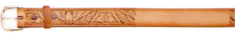 521158 Name Blank - Belt - 1.25 Embossed Eagle & Wild Rose, Airbrush Finish