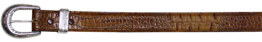 5330000PB - Belt - 1.25 width straight, Genuine Italian leather croc with filler