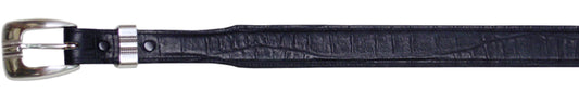 5688000B - Belt - 1.25 width tapered to 1, Genuine Italian leather croc with filler