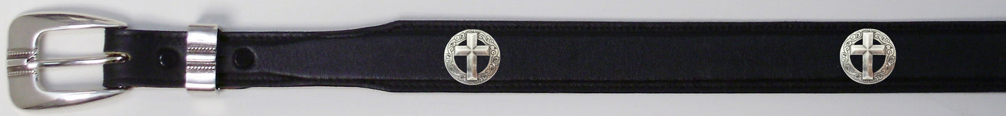 5690064B - Belt - 1.25 inch wide with cross concho