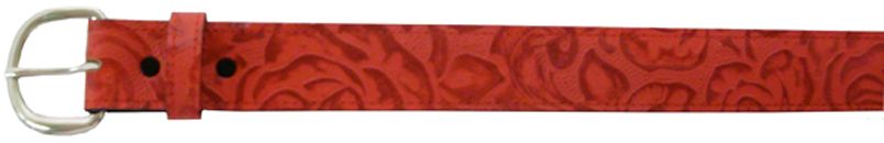 7095000R - Belt -  - 1.50 width Genuine Italian leather - Red Rose