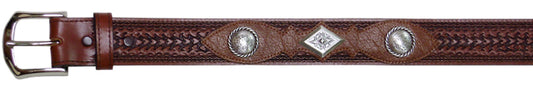 7224072C - Belt - 1.5 width, Embossed with overlays and conchos