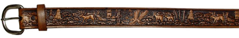 734168 - Belt - 1.50 width Deer, Eagle, Owl