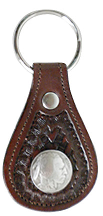 8103107C - Keychain - Embossed w/Indian Head Nickel concho