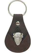 8112266C - Keychain - 2 overlays with a buffalo head concho