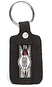 8169031B - KEYCHAIN - NB SQUARE OVERLAY W/ ROUND SOUTHWEST CONCHO - BLACK