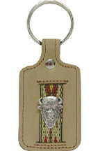 8169266T - Keychain - Ribbon with a buffalo head concho