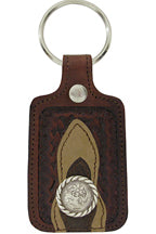 8182072C - Keychain - Embossed, 2 overlays, round concho